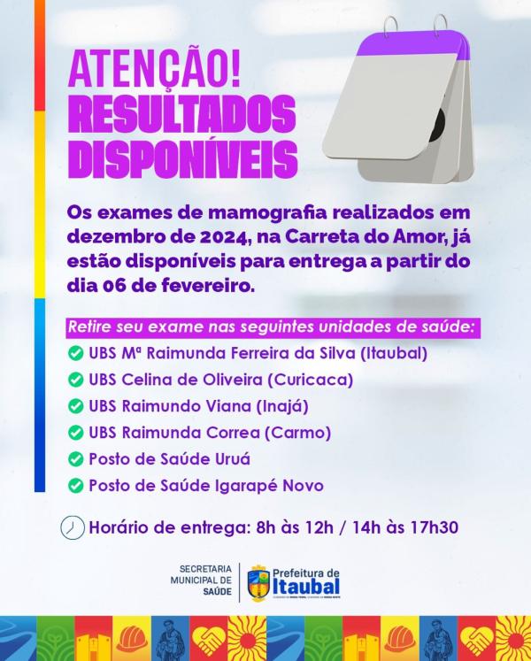 ATENÇÃO! RESULTADOS DISPONÍVEIS 