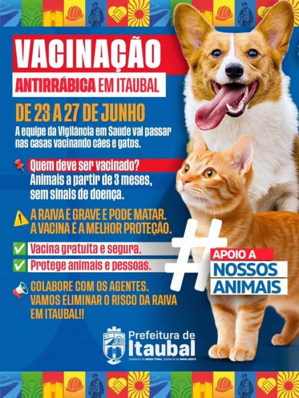 Vacinação Antirrábica em Itaubal!