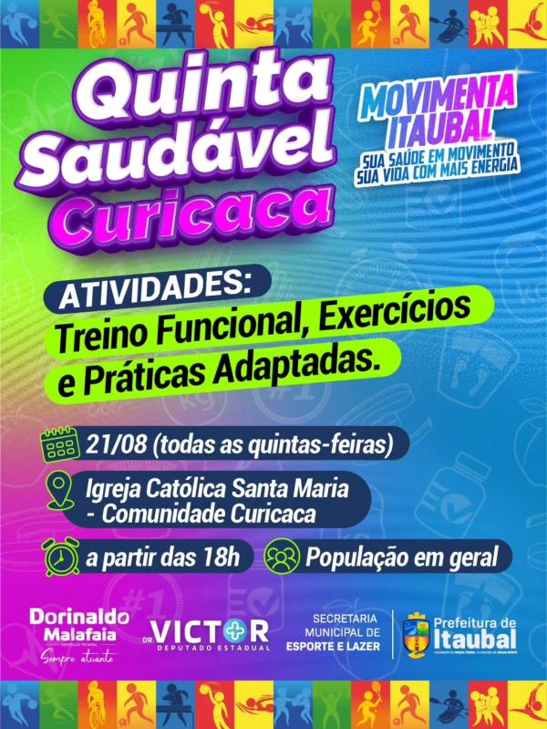 Vem aí o Movimenta Itaubal! Porque saúde é movimento e movimento é vida! 