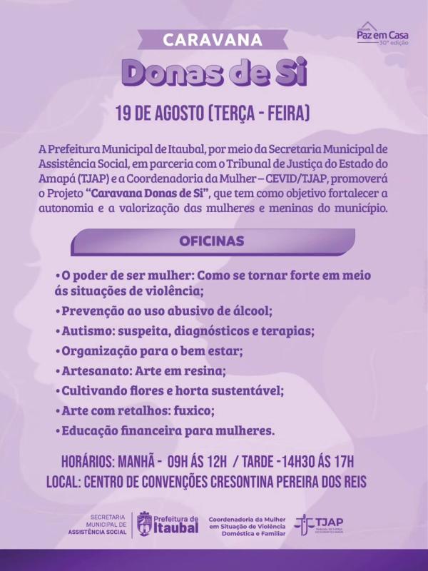 Caravana Donas de Si em Itaubal!