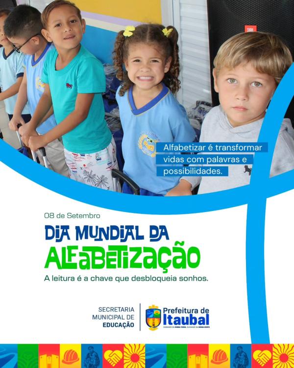 Hoje celebramos o Dia Mundial da Alfabetização!