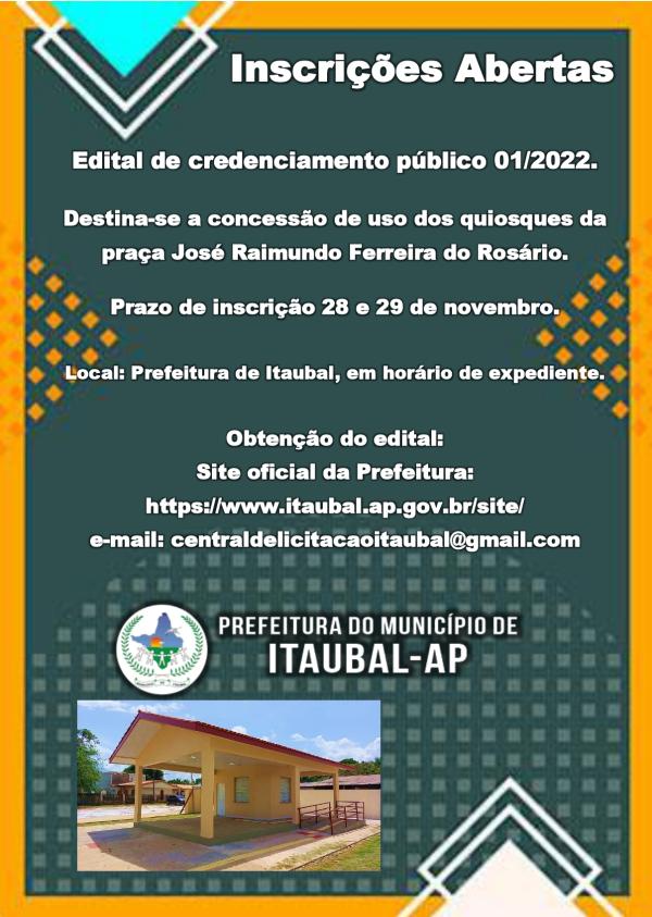 Edital de credenciamento público 01/2022.